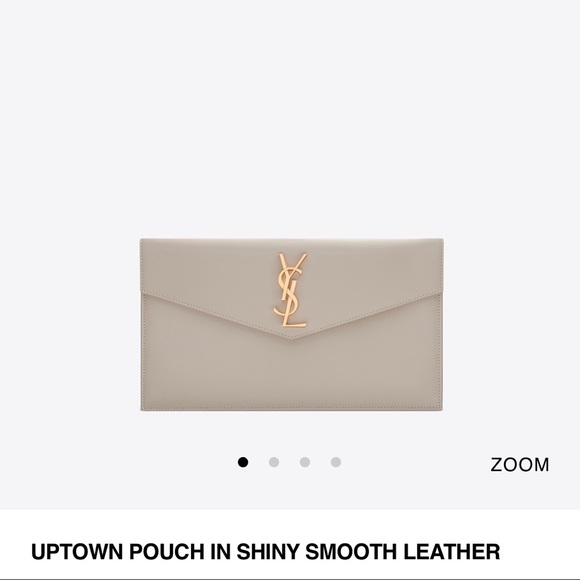 YSL Uptown Clutch - Smooth Leather & Gold Hardware - Picture 2 of 7